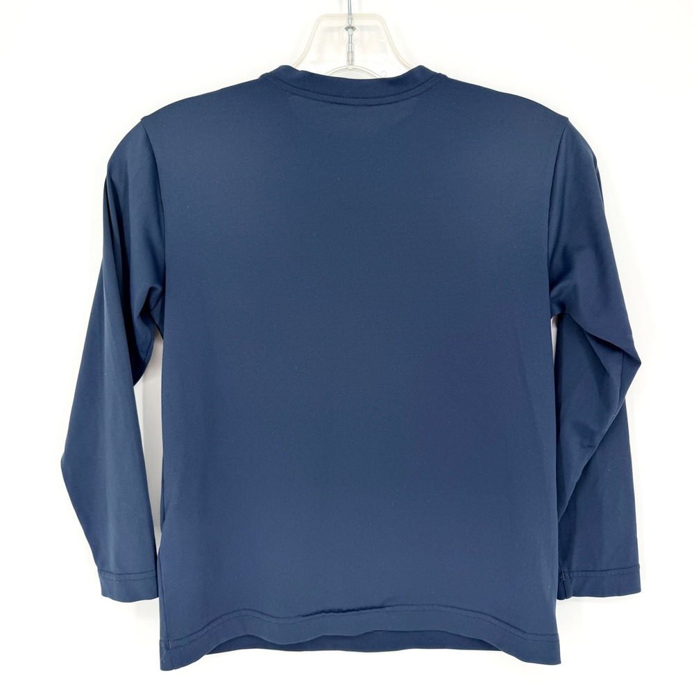 Patagonia Boys' Long-Sleeved Capilene Cool Daily T-Shirt Navy Wave Graphic Sz S - Picture 6 of 9